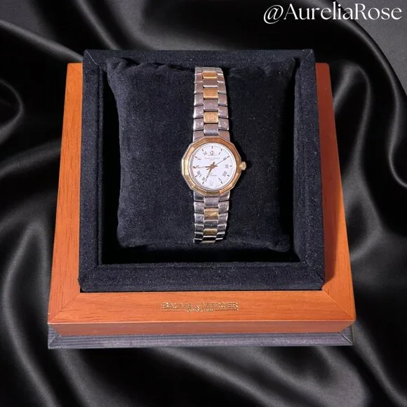 💎 Baume Mercier Ladies Riviera Two Tone Watch 18k, 25mm case, water resistant